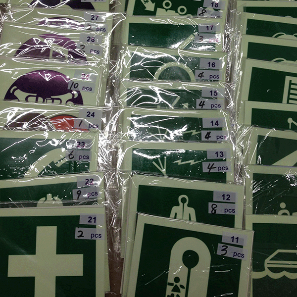 船用夜光IMO荧光标贴297*420
