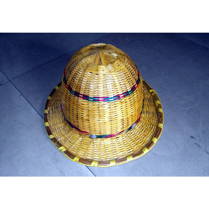 竹編純手工安全帽竹帽 透風(fēng) 夏天安全防護(hù) 勞保用品批發(fā)