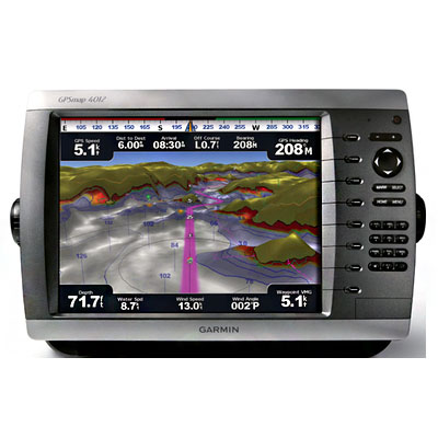 正品美国GARMIN船用GPS、海图、雷达、渔探四合一产品GPSMAP4012