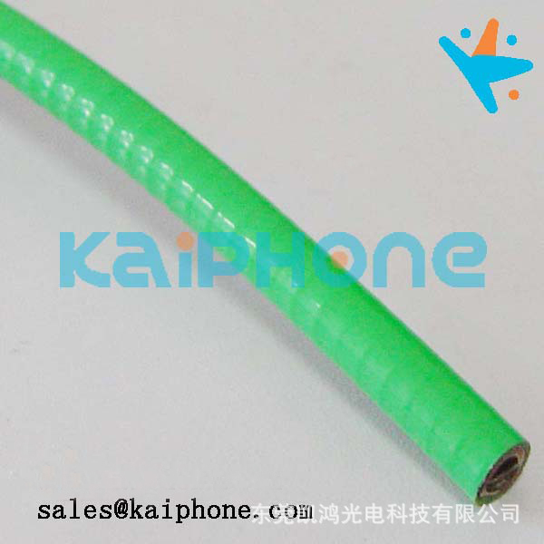 能量光纤 光纤激光器专用 绿色双扣包塑不锈钢软管 东莞凯鸿